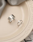 SET ANELLI LUNA IN LEGA FINITURA PLATINO - Regolabile - Clorophilla Shop