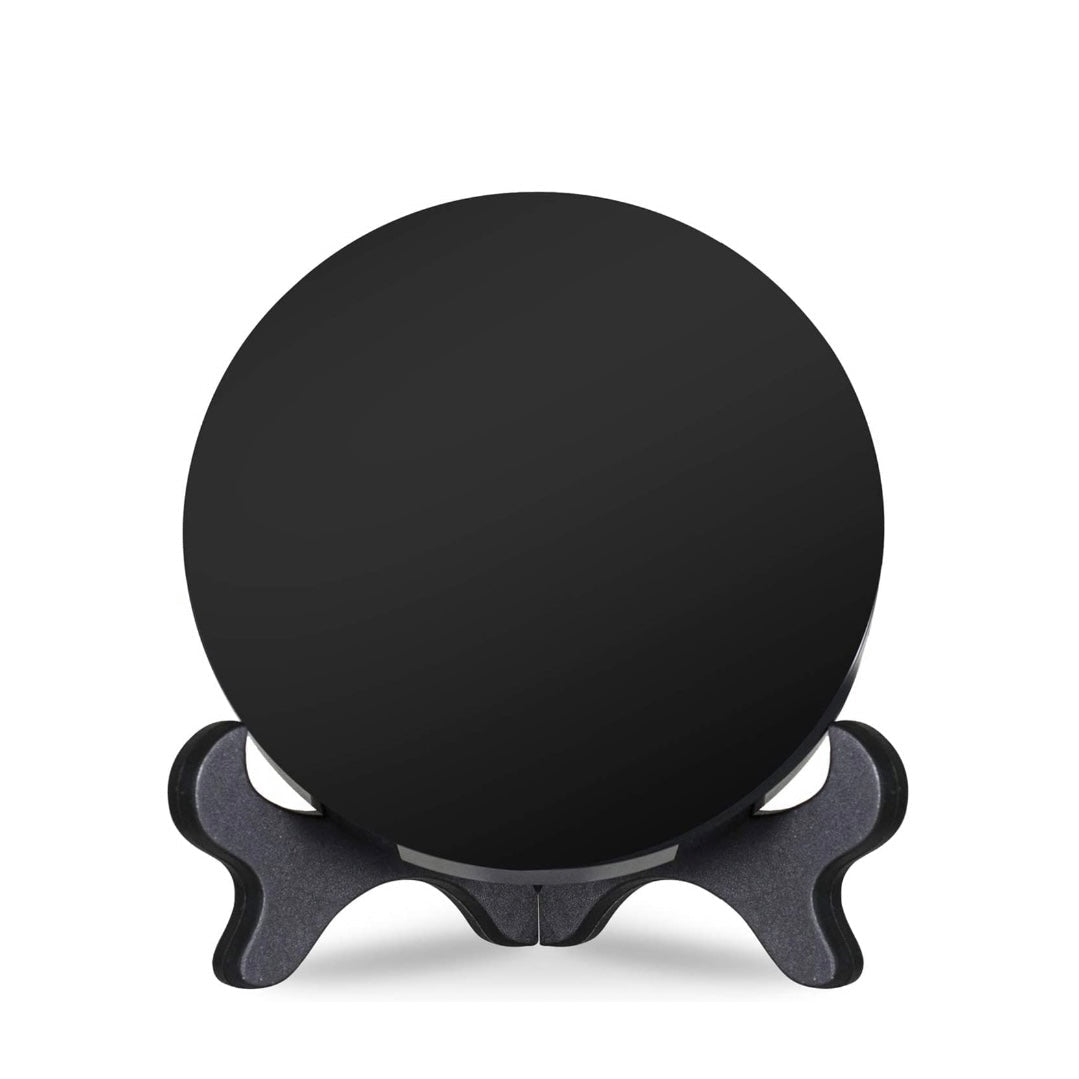 SPECCHIO IN OSSIDIANA NERA - Protezione energetica - Clorophilla Shop