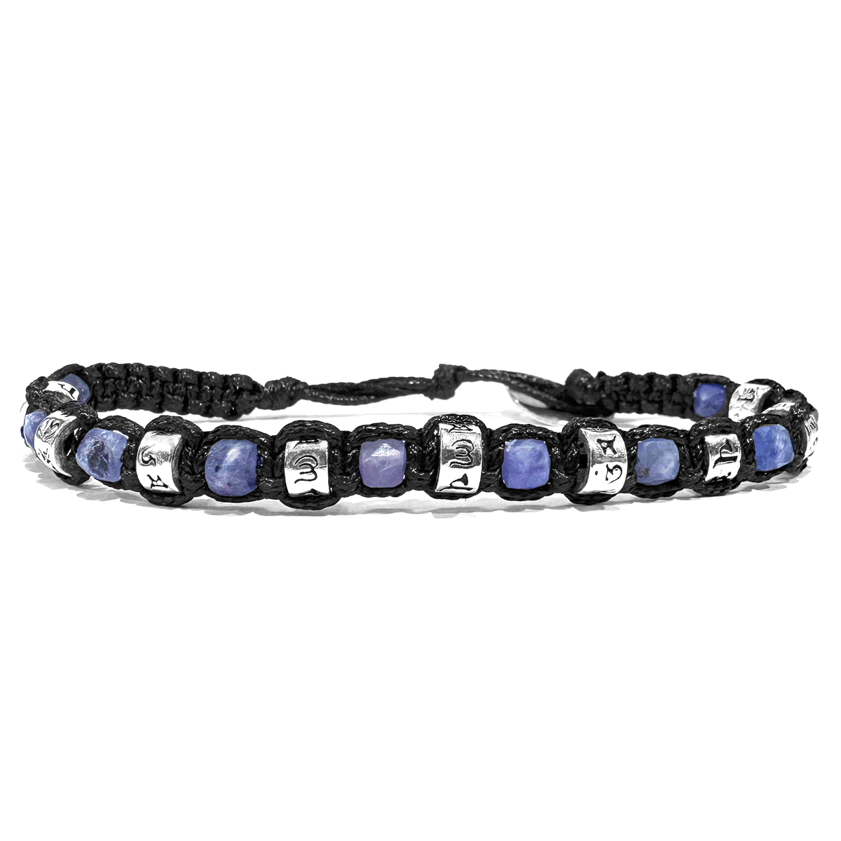 SAMSARA BRACCIALE TIBETANO IN TANZANITE E ARGENTO 925 - Trasformazione, elevazione e intuizione | Scopri su Clorophilla Shop
