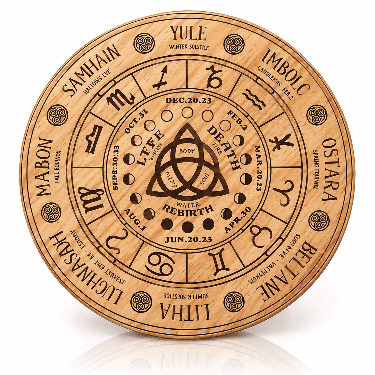 Tavola da Rabdomanzia in Legno – Divinazione con Pendolo - Clorophilla Shop