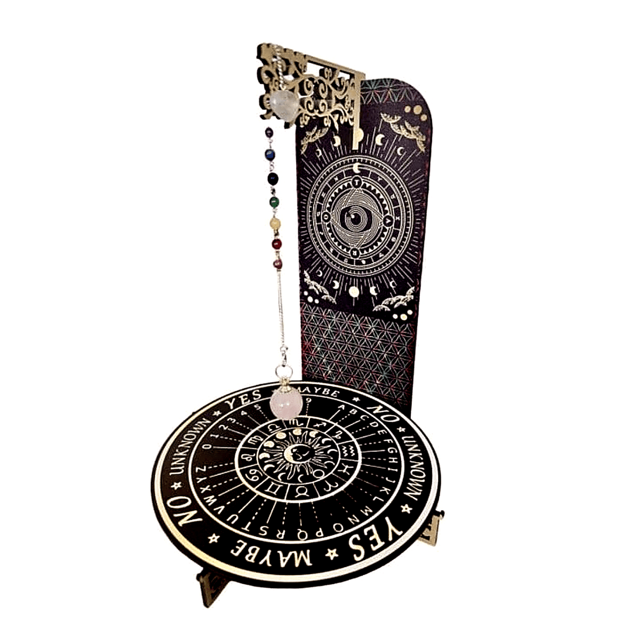 Tavoletta Divinatoria in legno per Pendolo - Tarocchi inglesi - Clorophilla Shop