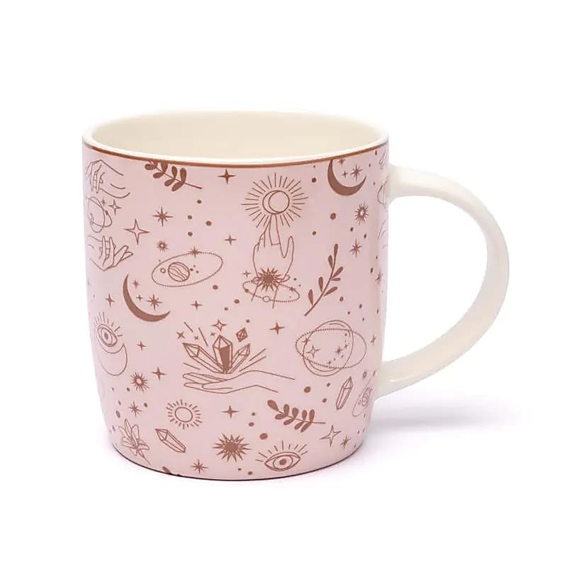 TAZZA CON SIMBOLI MISTICI - Filtro in acciaio inox incluso - Clorophilla Shop
