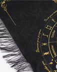 TELO DIVINATORIO SOLE NERO E ORO - Letture con pendolo, tarocchi e disposizione cristalli - Clorophilla Shop