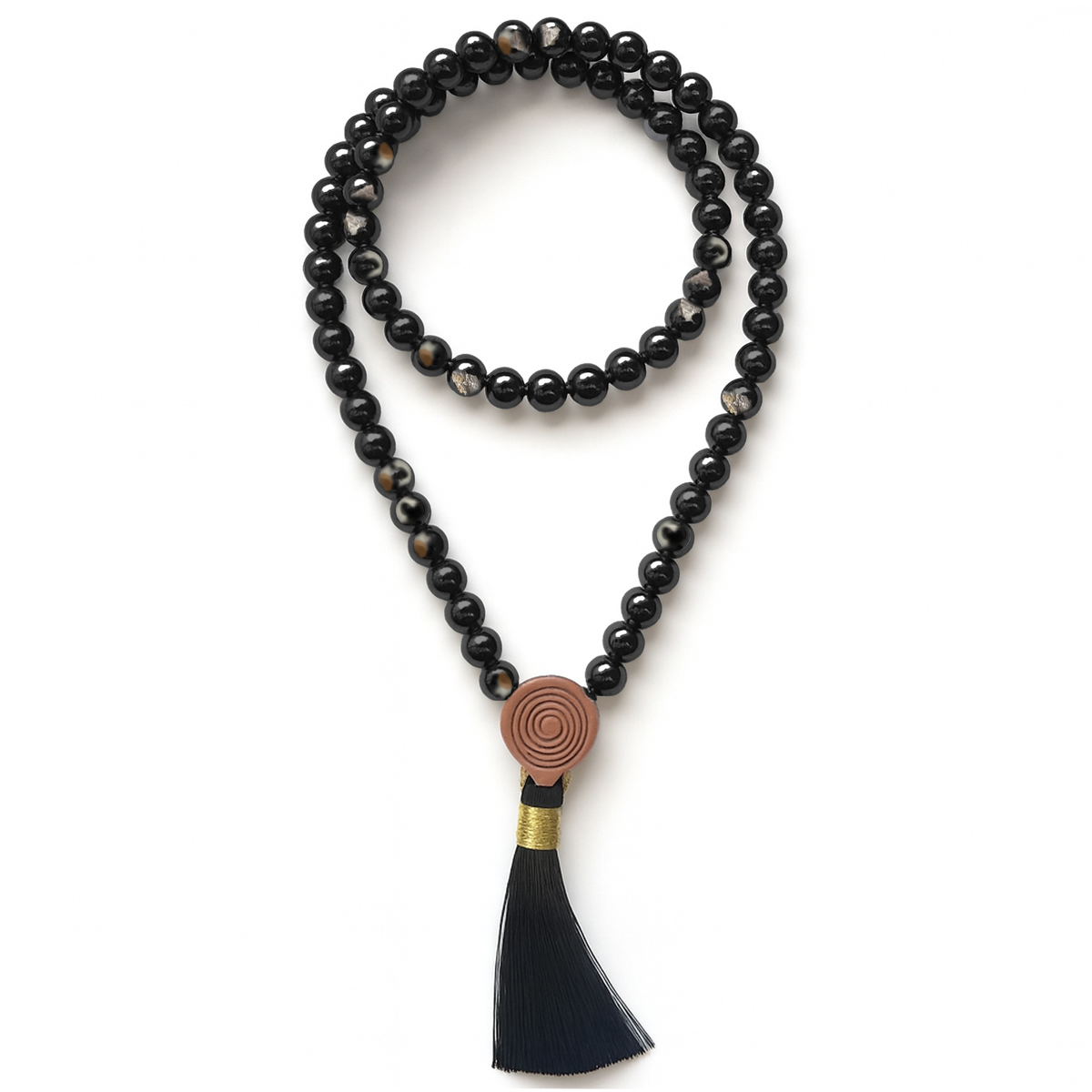 MALA TIBETANA IN TORMALINA NERA - Protezione e radicamento energetico | Scopri su Clorophilla Shop