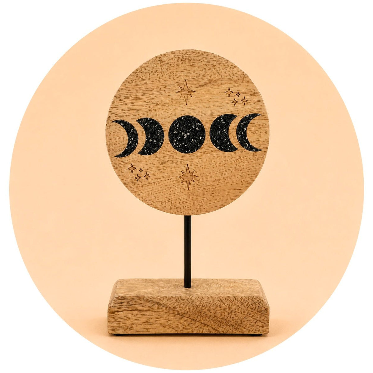 TOTEM FASI LUNARI - Tormalina nera e pirite - Clorophilla Shop