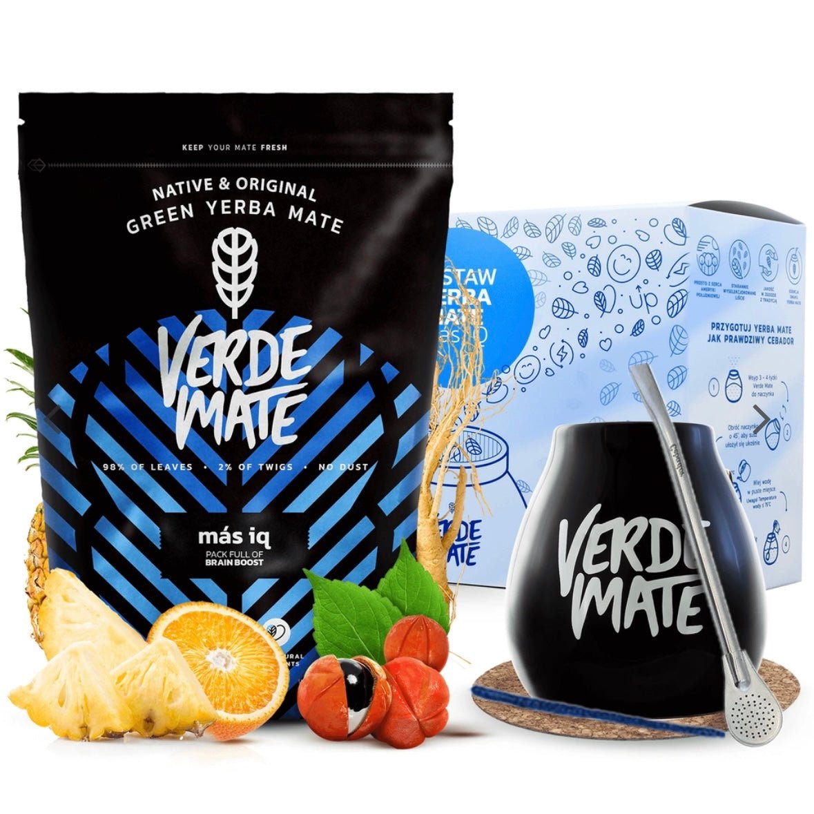 Verde Mate Set completo Yerba mate Mas IQ - Adatto a principianti ed esperti - Clorophilla Shop