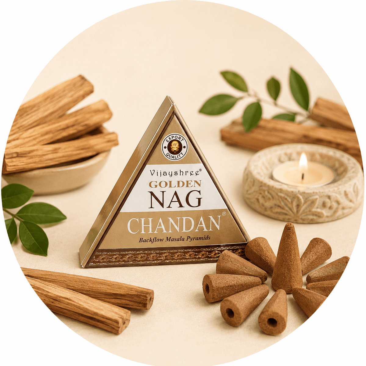 VIJAYSHREE CONI DI INCENSO A CASCATA - Sandalo - Clorophilla Shop