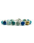 SAMSARA BRACCIALE KAILASH IN AGATA BLU STRIATA - Serenità, equilibrio mentale e chiarezza | Scopri su Clorophilla Shop