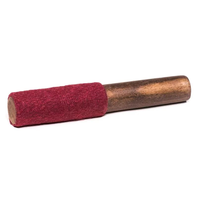 Batacchio in Legno Teak e Feltro per Campane Tibetane piccole - 13cm | Scopri su Clorophilla Shop