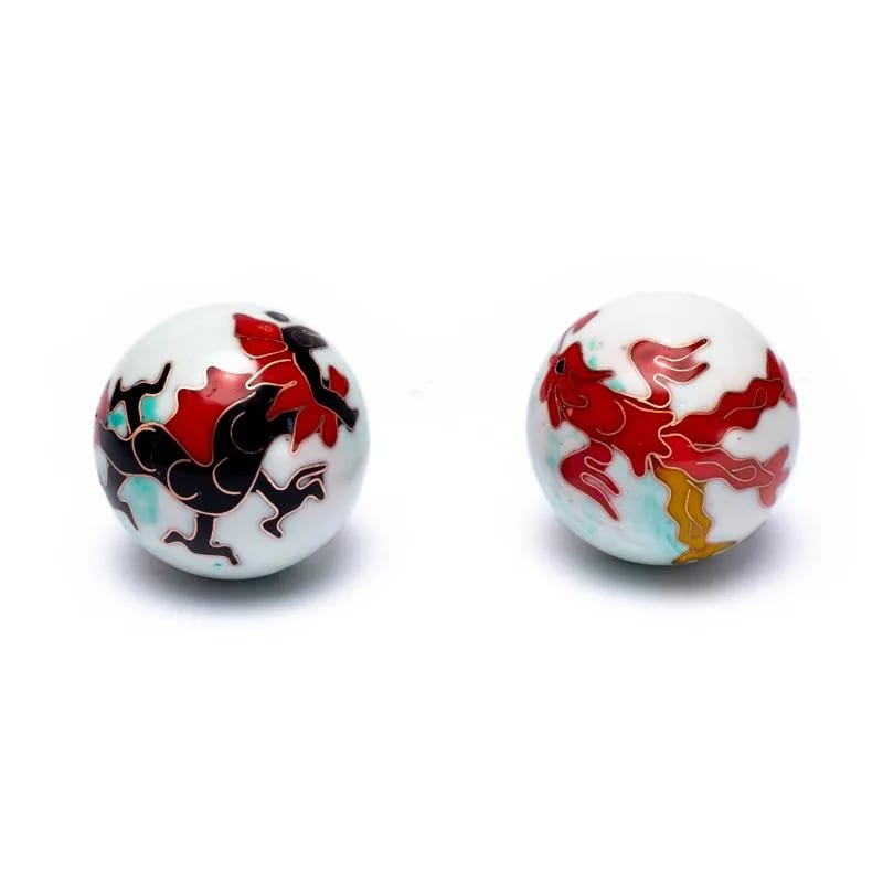 Sfere Qi Gong Drago e Fenice in Acciaio - Medicina Cinese - Sfere della Salute | Scopri su Clorophilla Shop