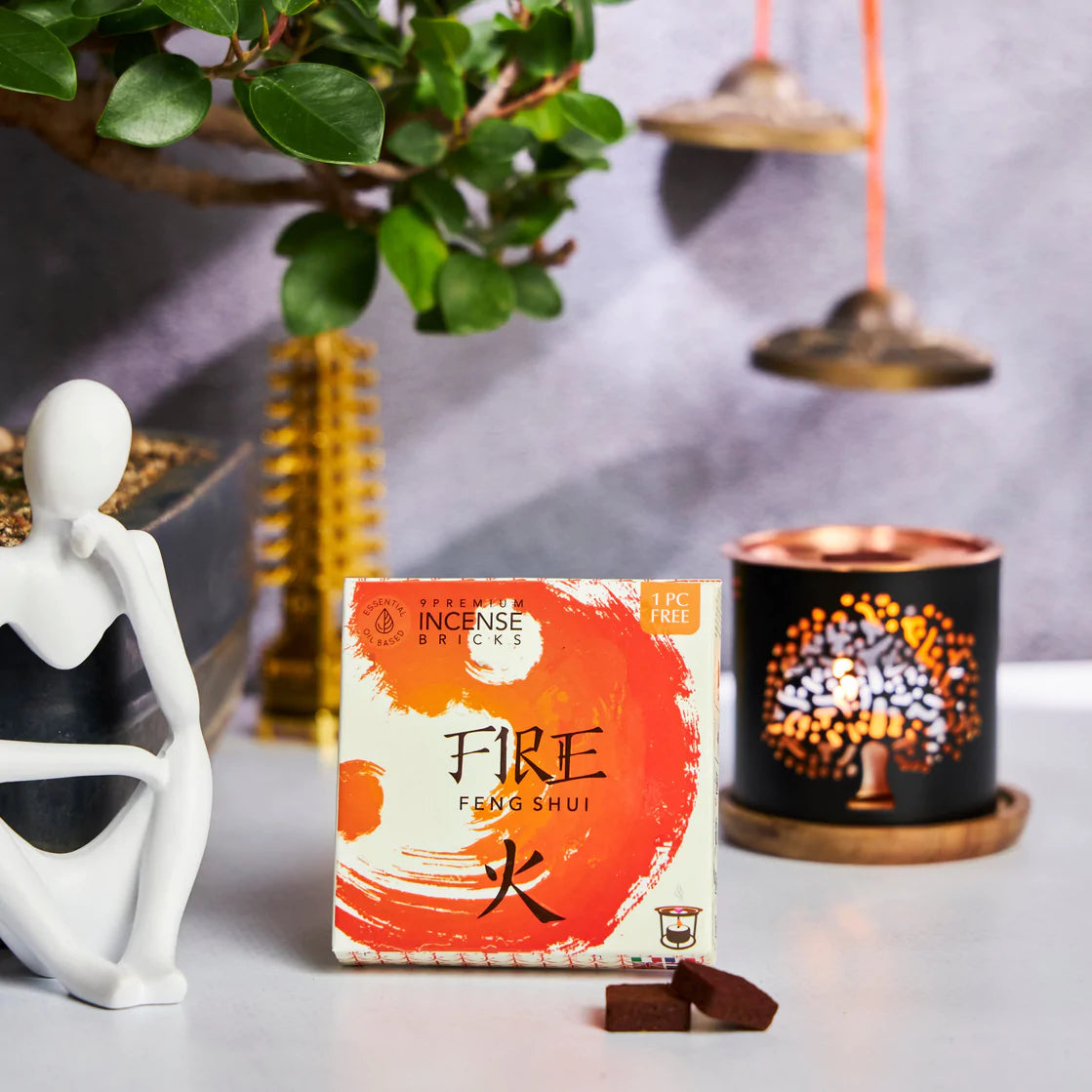 Aromafume Feng Shui FIRE Mattoncini Incenso Elemento Fuoco - Niente fumo e cenere | Scopri su Clorophilla Shop
