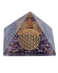 Piramide Fiore della Vita in Orgonite con Ametista - Cristalloterapia | Scopri su Clorophilla Shop