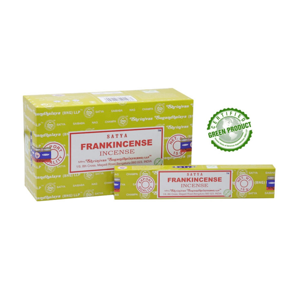 Satya FRANKINCENSE Incenso in Bastoncini Naturale 100% - Stick 15g | Scopri su Clorophilla Shop