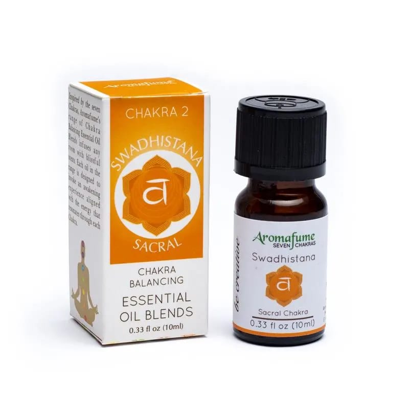 Aromafume olio essenziale Swadhistana 2 Chakra Sacrale - BEATITUDINE, GIOIA, GRATITUDINE E PACE PROFONDA | Scopri su Clorophilla Shop