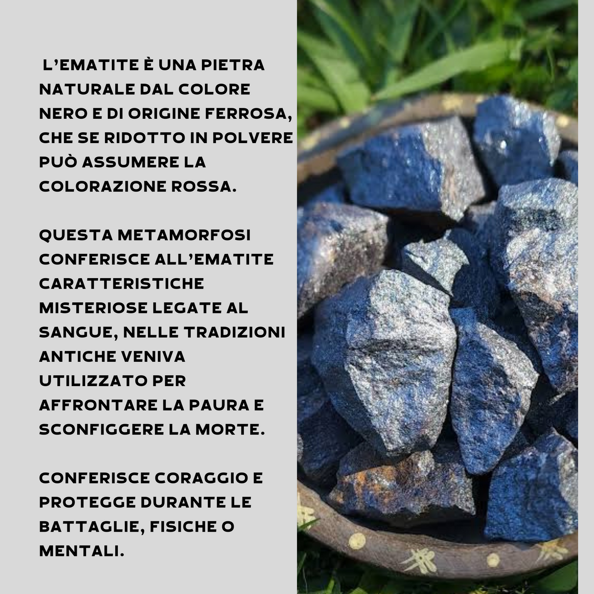 Ematite Grezza Origine Brasile - Pietra da 3-6cm | Scopri su Clorophilla Shop