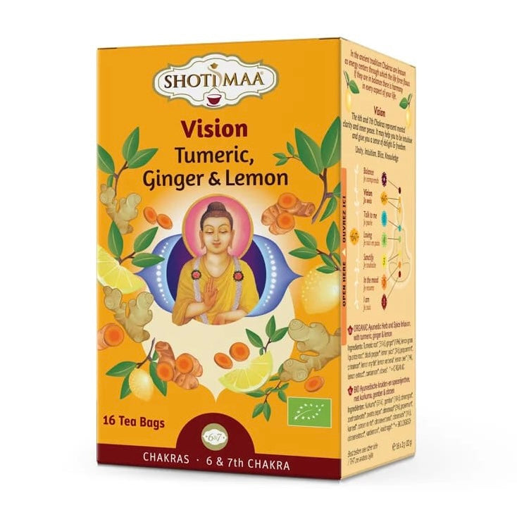 Shoti Maa Vision Tisana 100% Organica Armonizzante Chakra - Curcuma, Zenzero e Limone | Scopri su Clorophilla Shop