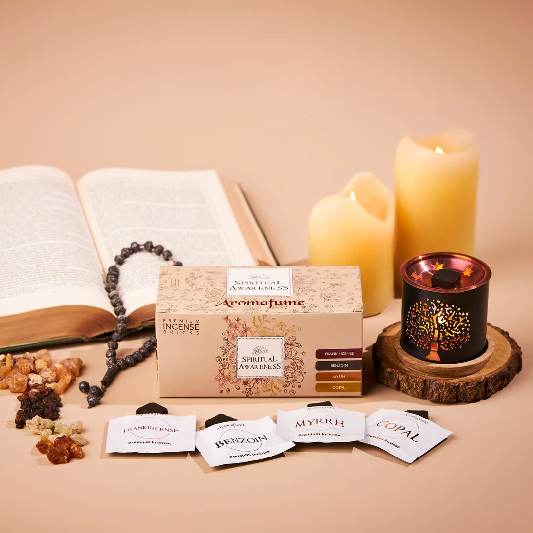 Aromafume "Spiritual Awareness" Kit Bruciaincenso + 12 Mattoncini di Incenso - Niente Fumo e Cenere | Scopri su Clorophilla Shop