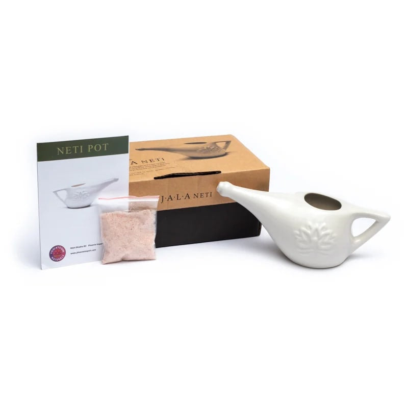 Neti Pot in ceramica Tradizione Ayurvedica - Sale Himalayano incluso | Scopri su Clorophilla Shop
