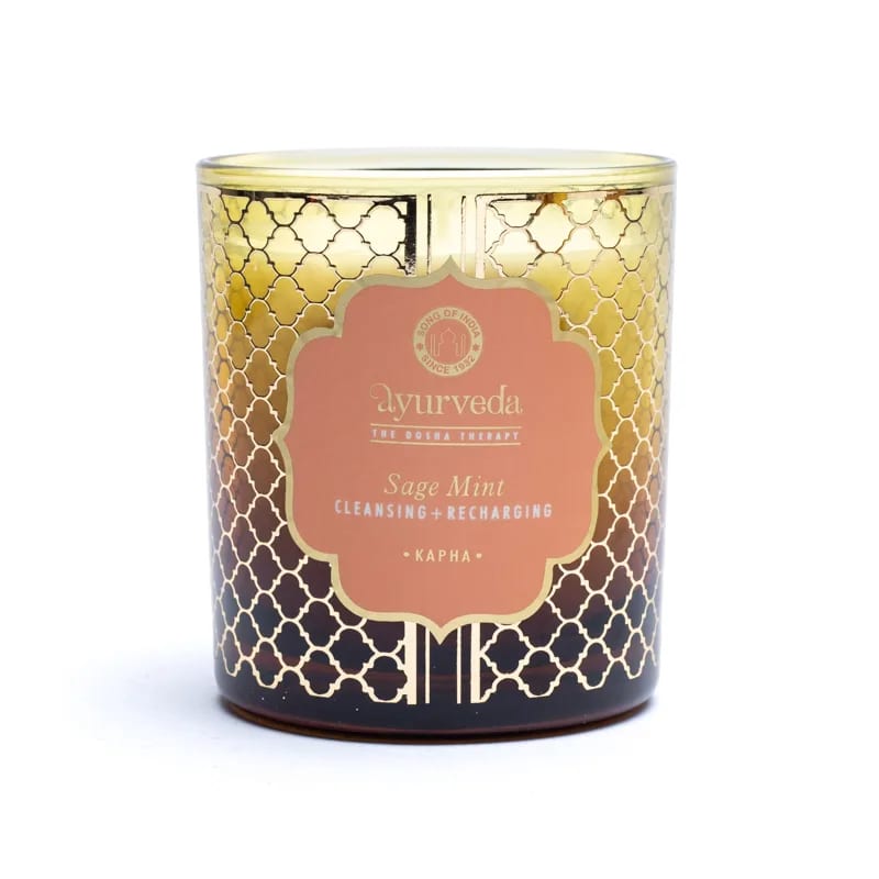 Ayurveda Candela profumata KAPHA Sage Mint - Fragranza Salvia e Menta | Scopri su Clorophilla Shop