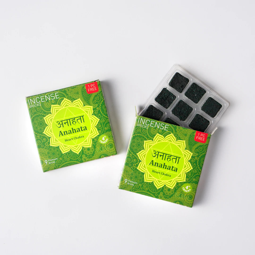 Aromafume Anahata 4 Chakra del Cuore Mattoncini Incenso 7 Chakra - 9 bricks | Scopri su Clorophilla Shop