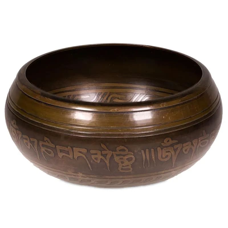 Campana Tibetana incisa con Tara e Mantra 550g | Scopri su Clorophilla Shop