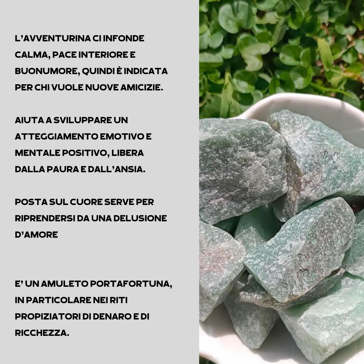 Avventurina Verde Grezza Origine Brasile - Pietra da 3-6cm | Scopri su Clorophilla Shop