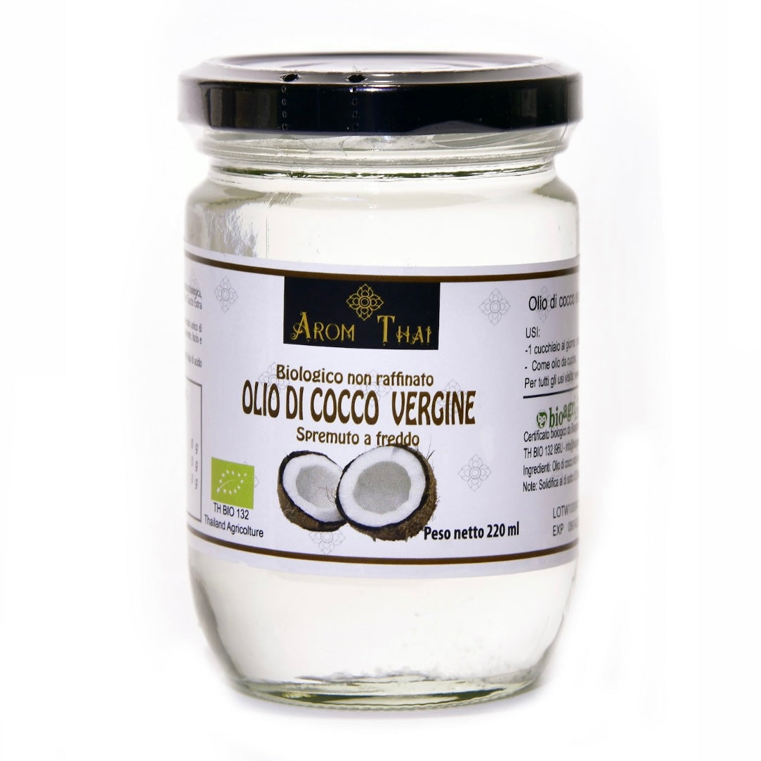 Arom Thai - Olio di Cocco puro 100% Biologico non raffinato Made in Thailandia - Diversi formati | Scopri su Clorophilla Shop