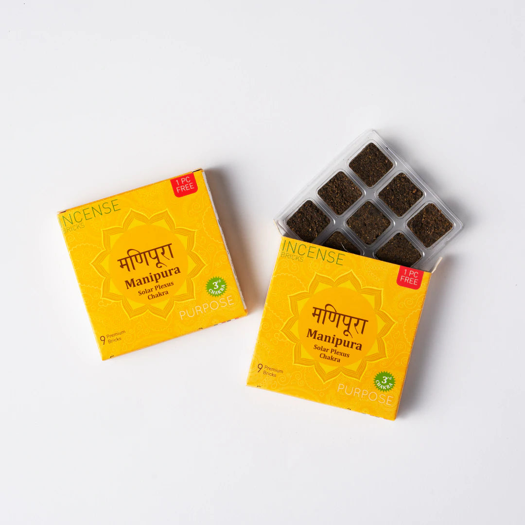 Aromafume Manipura 3 Chakra del Plesso Solare Mattoncini Incenso 7 Chakra - 9 bricks | Scopri su Clorophilla Shop