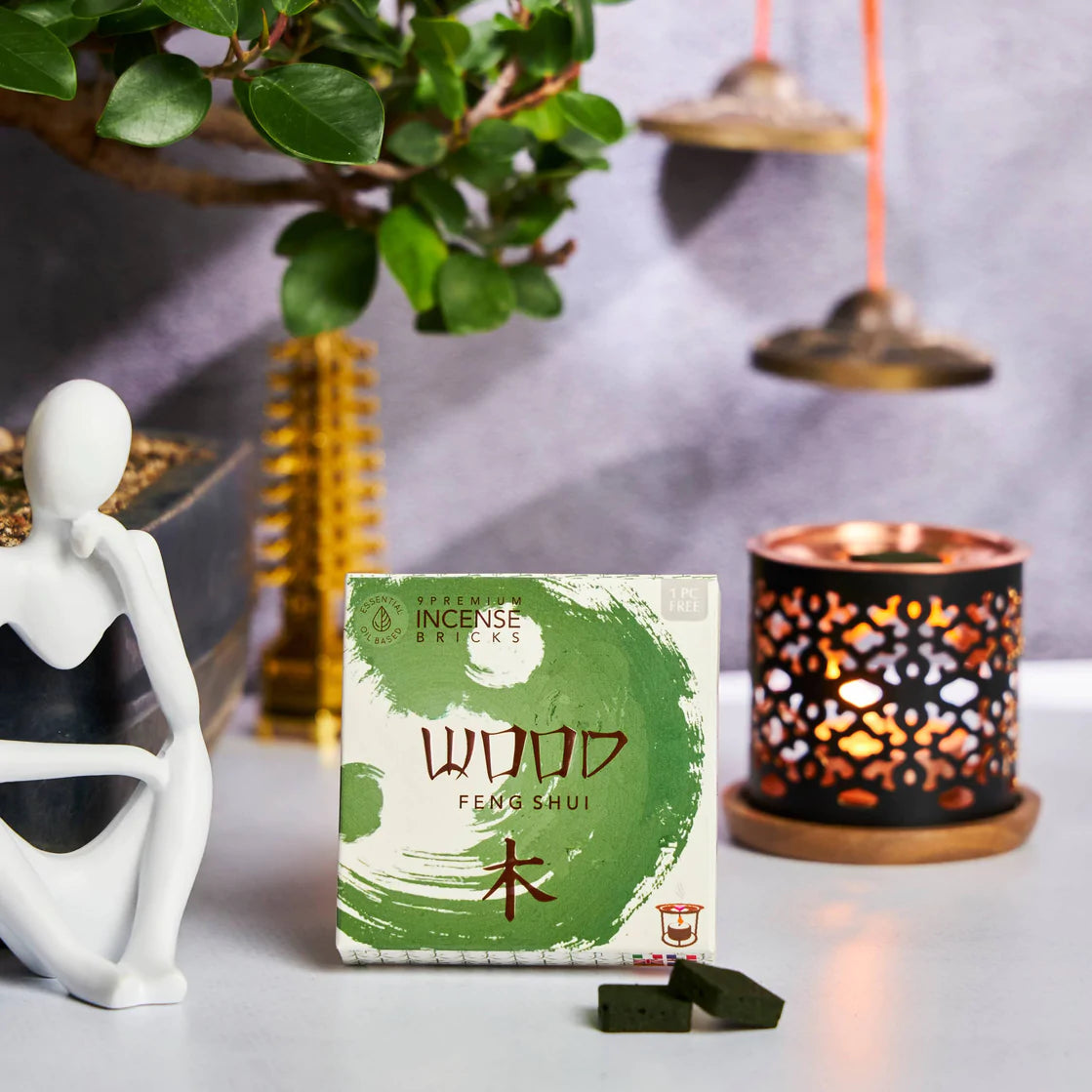 Aromafume Feng Shui WOOD Mattoncini Incenso Elemento Legno - Niente fumo e cenere | Scopri su Clorophilla Shop