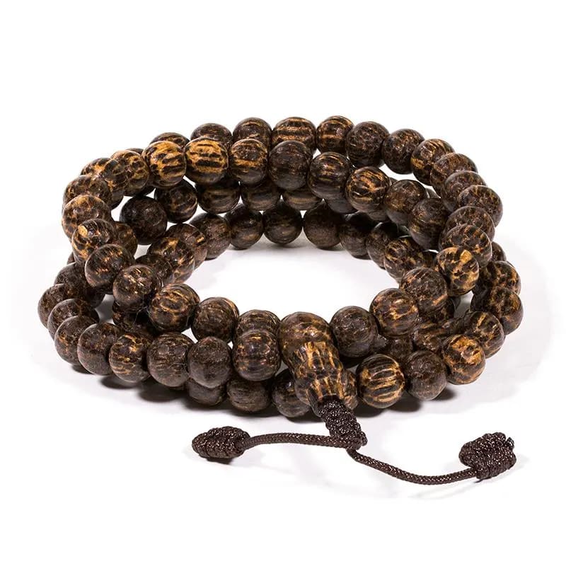 Mala Tibetana in Cocco - Collana Rosario 108 Grani | Scopri su Clorophilla Shop