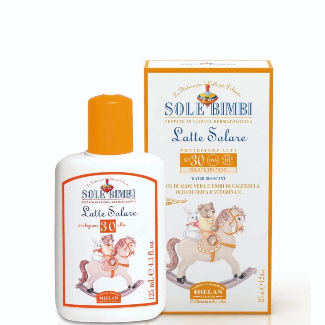 Helan Sole Bimbi - Latte protezione solare SPF30 water resistant 125ml | Scopri su Clorophilla Shop