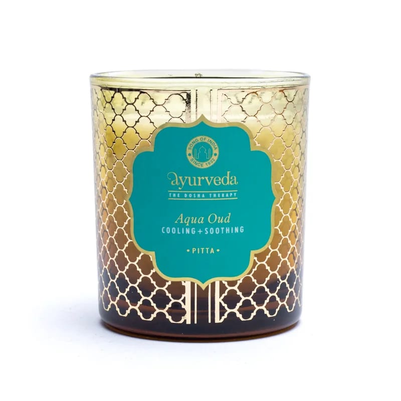 Ayurveda Candela profumata PITTA Aqua Oud - Fragranza Agarwood Assam e Aqua | Scopri su Clorophilla Shop
