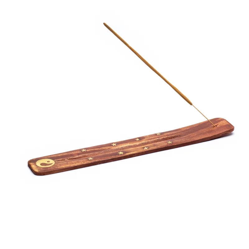 Bruciaincenso Yin e Yang in Legno per Incenso in Bastoncini - Portaincenso Stick 25cm | Scopri su Clorophilla Shop