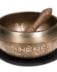 Campana Tibetana Om con Decorazioni in Set Regalo - Batacchio e Cuscino Inclusi | Scopri su Clorophilla Shop