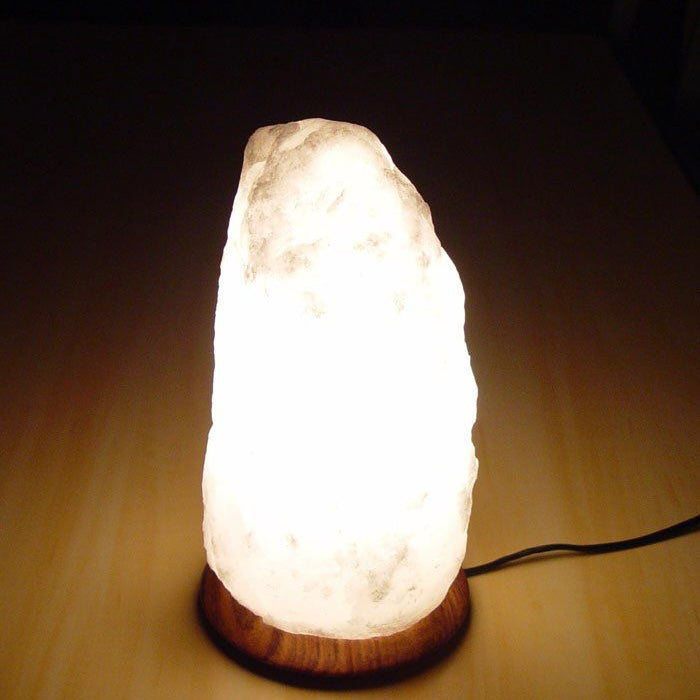Lampada di Sale Dell'Himalaya Grezza Naturale Bianca - 4-6kg | Scopri su Clorophilla Shop