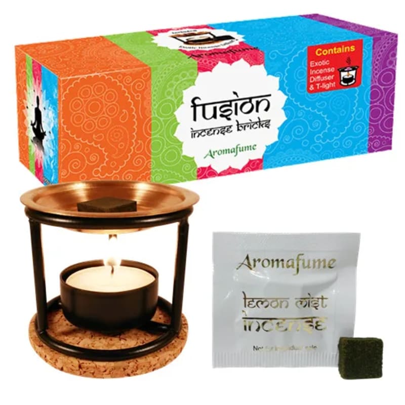 Aromafume Fusion Kit Bruciaincenso + 20 Mattoncini di Incenso - Niente Fumo e Cenere | Scopri su Clorophilla Shop