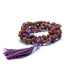Mala Tibetana Rudraksha e Ametista con Nappa - Collana Rosario 108 Grani | Scopri su Clorophilla Shop