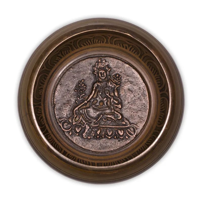 Campana Tibetana incisa con Tara e Mantra 550g | Scopri su Clorophilla Shop