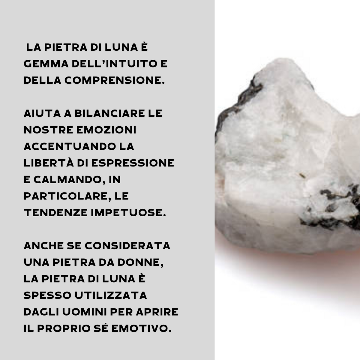 Pietra di Luna Grezza Origine India - Pietra da 3-5cm | Scopri su Clorophilla Shop