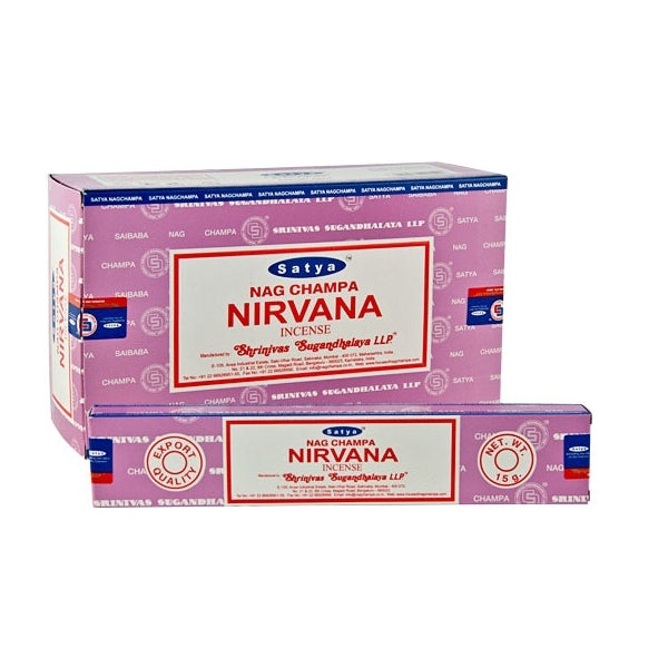 Satya NIRVANA Incenso in Bastoncini Naturale 100% - Stick 15g | Scopri su Clorophilla Shop