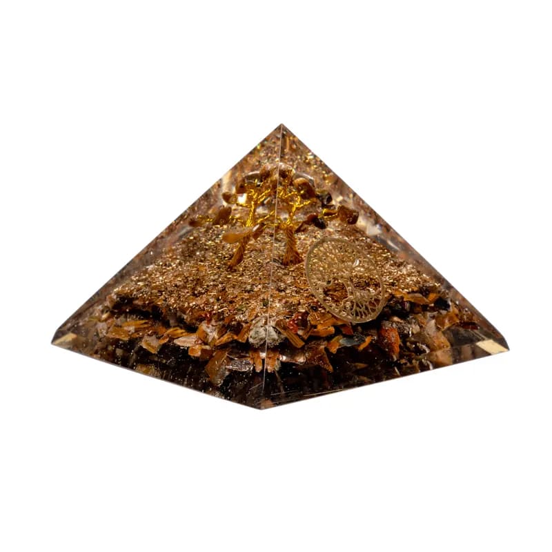Piramide Albero della Vita in Occhio di Tigre - Rivitalizzante ed Energetica - Cristalloterapia | Scopri su Clorophilla Shop