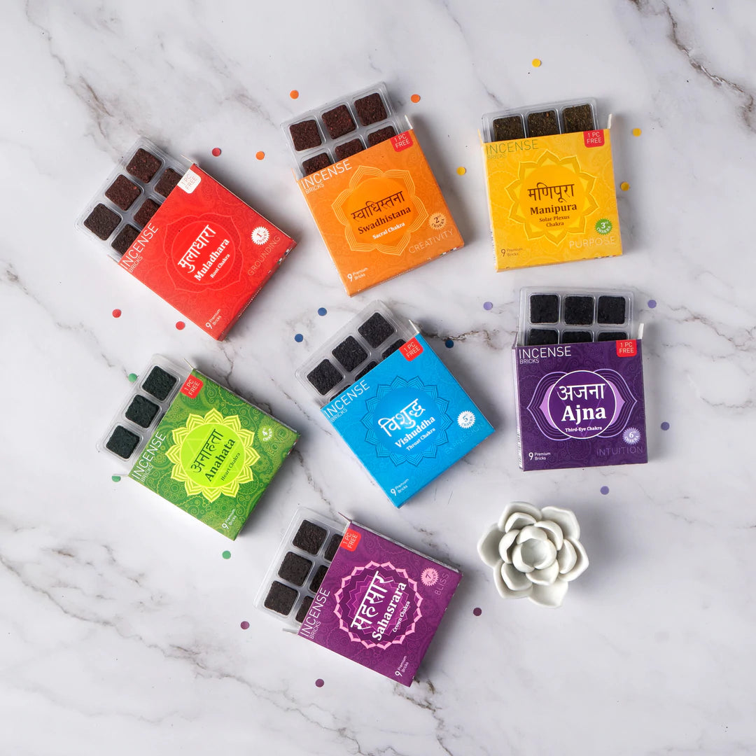 Aromafume Muladhara 1 Chakra della Radice Mattoncini Incenso 7 Chakra - 9 bricks | Scopri su Clorophilla Shop