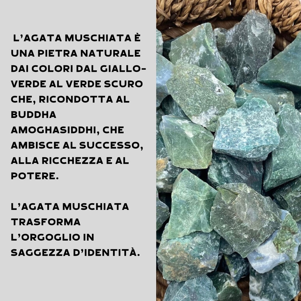 AGATA MUSCHIATA GREZZA - Armonia, crescita e legame con la natura | Scopri su Clorophilla Shop