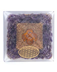 Piramide Fiore della Vita in Orgonite con Ametista - Cristalloterapia | Scopri su Clorophilla Shop