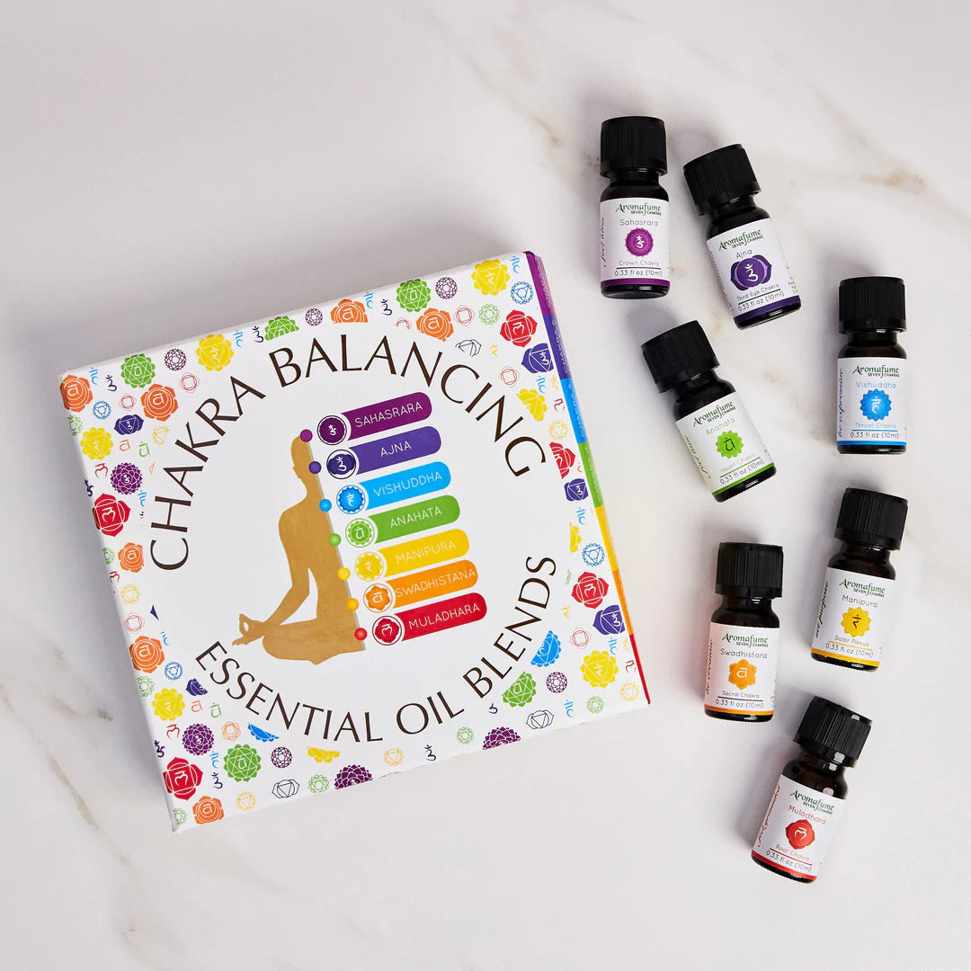Aromafume 7 CHAKRA Miscele di Oli Essenziali Naturali - Set Oli per Aprire e Riequilibrare i Chakra - 7x10ml | Scopri su Clorophilla Shop