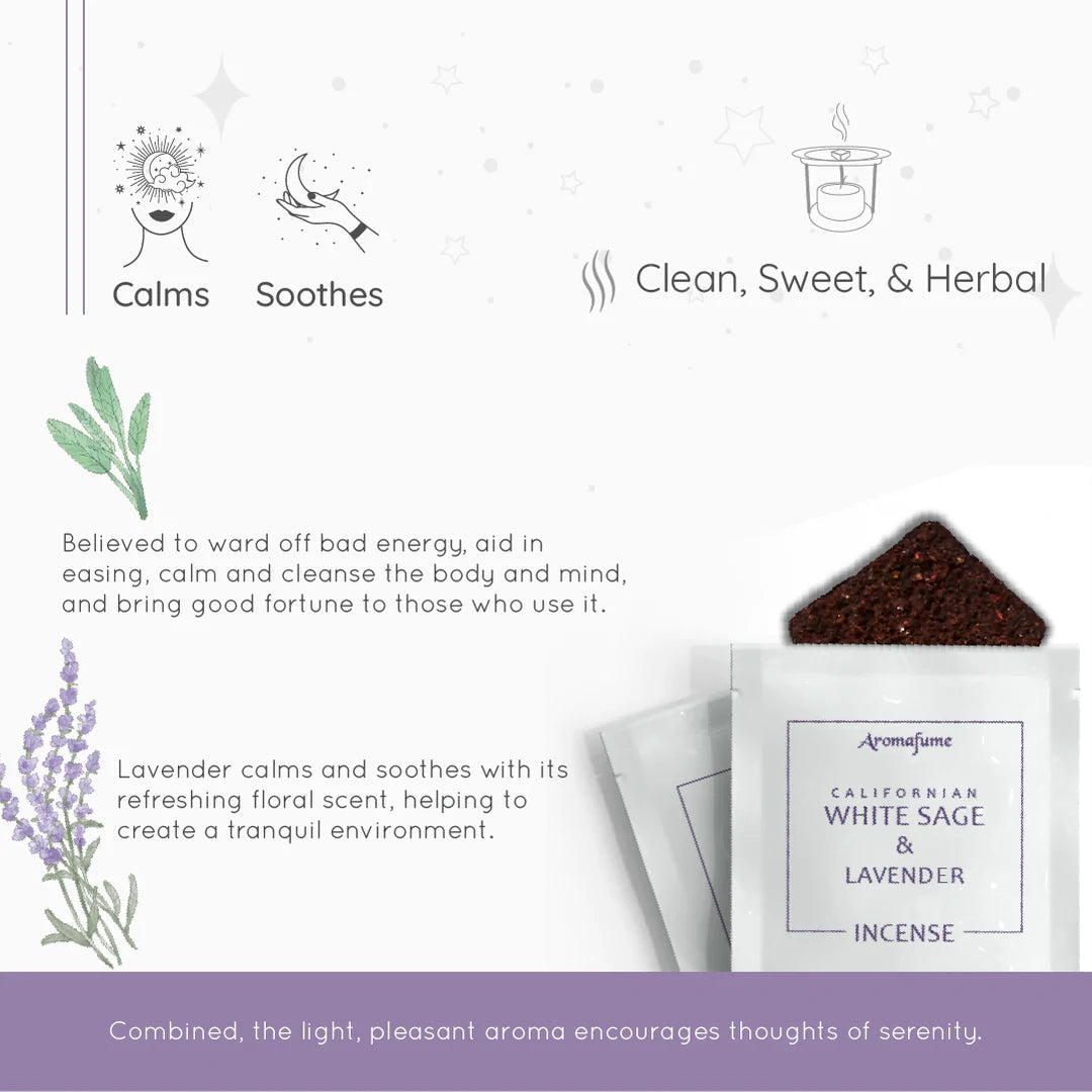 Aromafume "White Sage" Kit Bruciaincenso + 12 Mattoncini di incenso - Niente Fumo e Cenere | Scopri su Clorophilla Shop