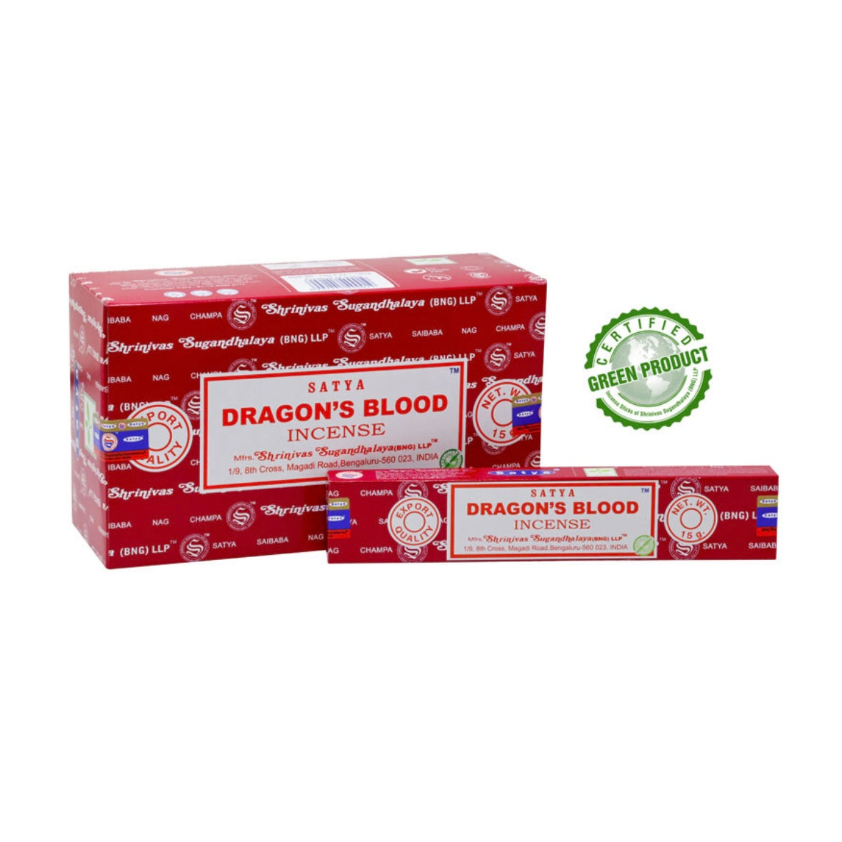 Satya DRAGON'S BLOOD Incenso in Bastoncini Naturale 100% - Stick 15g | Scopri su Clorophilla Shop