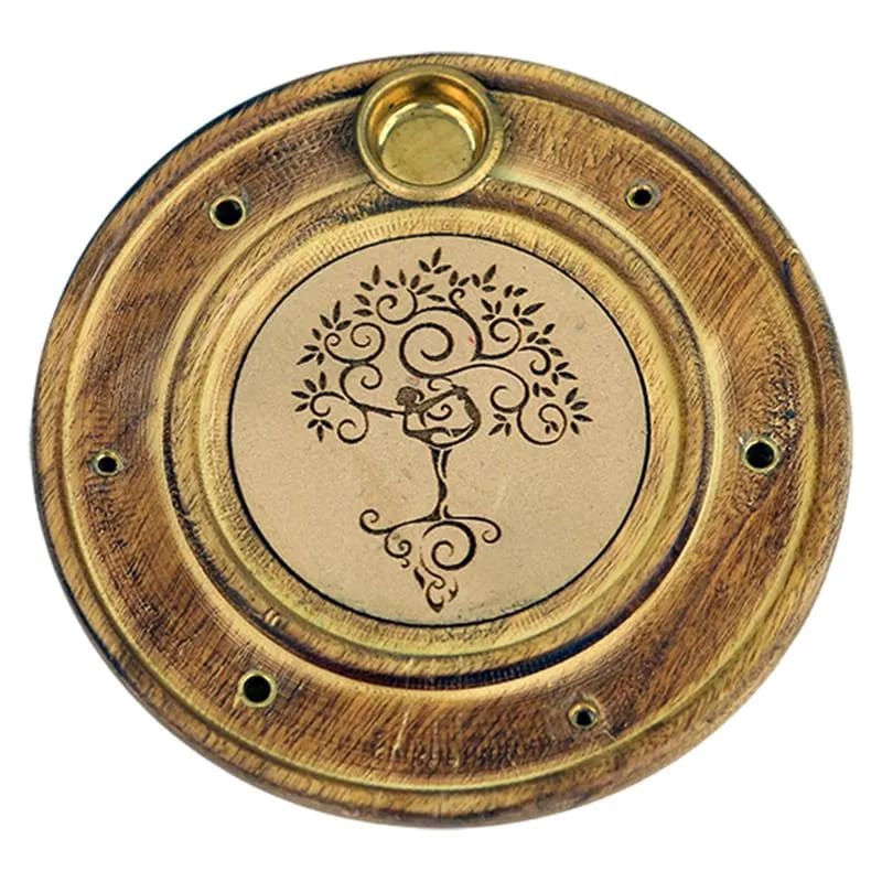 Bruciaincenso Yoga Tree in Legno Olmo Indiano - Portaincenso stick e coni | Scopri su Clorophilla Shop