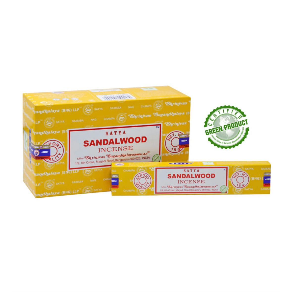 Satya SANDALWOOD Incenso in Bastoncini Naturale 100% - Stick 15g | Scopri su Clorophilla Shop