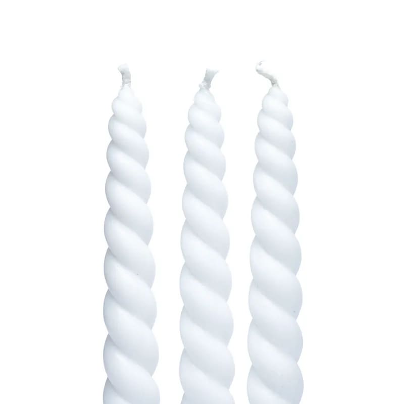 Candela a spirale Bianca da Tavola - Non profumata | Scopri su Clorophilla Shop